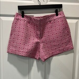 LOFT Pink Shorts with Geometric Pattern